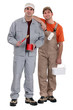 Young men ready to decorate Young men ready to decorate