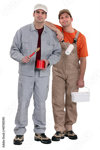 Photo: Young men ready to decorate Young men ready to decorate