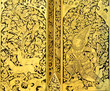Thai painting on wood gold
