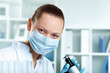 Young scientist working in laboratory