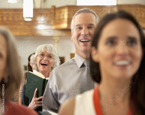 Photo: Congregation singing in church Congregation singing in church