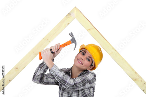 Photo: female woodworker female woodworker