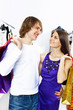 Young couple doing shopping together
