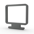 3d Icon Monitor schwarz