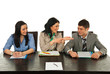 Happy business people communication