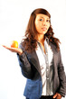 Asian Business Woman with Apple