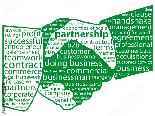 Vector: PARTNERSHIP Tag Cloud (handshake contract business signature) PARTNERSHIP Tag Cloud (handshake contract business signature)
