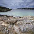 Rock formations on beach