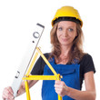 Frau mit Meterstab - woman with measuring meter