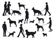 Spazierengehen mit Hunden