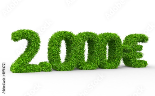 Illustration: 2000 € 3d Schrift gras 2000 € 3d Schrift gras