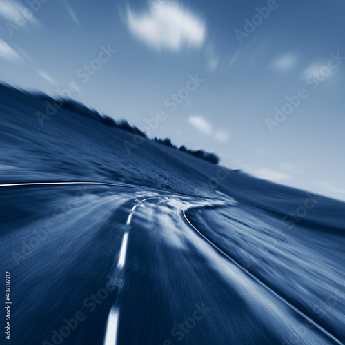 Photo: blurred motion road blurred motion road