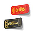 Vector: Circus and cinema tickets Circus and cinema tickets