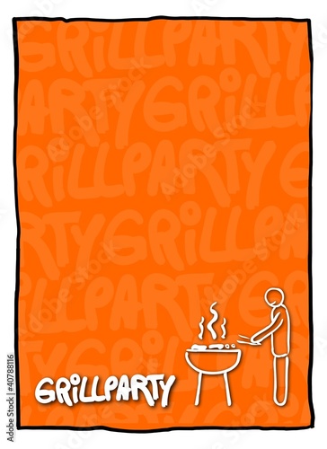 Illustration: plakat v2 grillparty I plakat v2 grillparty I