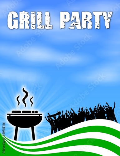 Illustration: plakat v2 grillparty III plakat v2 grillparty III