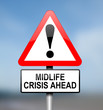 Midlife crisis concept.