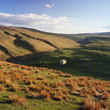 Stone house in rural landscape