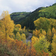 Photo: Autumn trees and hills in rural landscape Autumn trees and hills in rural landscape