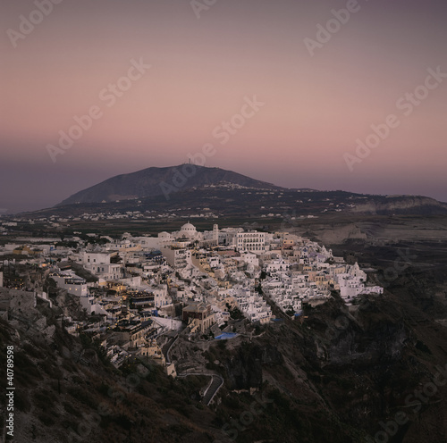 Photo: Urban city on rural hillside Urban city on rural hillside