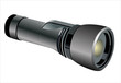 black flashlight isolated on white background