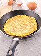 omelette in pan