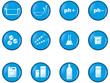 Set of pool and garden pond chemicals icons Set of pool and garden pond chemicals icons