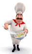 Chef with rice