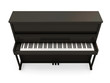 Black Classic Piano isolated on white background Black Classic Piano isolated on white background