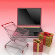 Conception of purchase of gifts on the internet