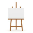 Wooden Easel on white background
