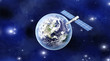 Satellit über der Erde