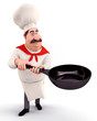 Chef holding a pan