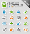 Vector: Stickers - Food Icons Stickers - Food Icons
