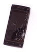 Damaged smart phone on white background