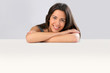 Smiling young woman on white background Smiling young woman on white background