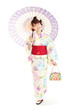 Beautiful kimono woman
