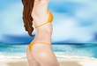Bikini girl on beach