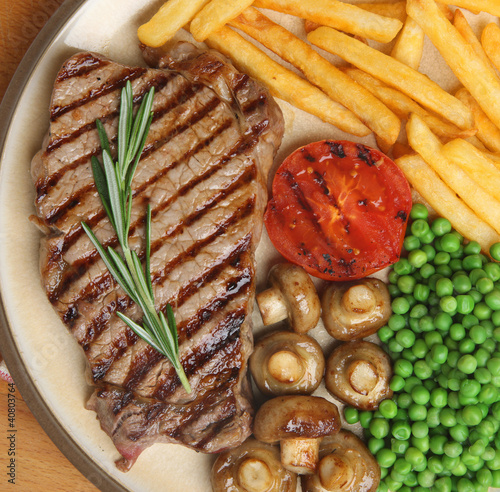 Photo: Sirloin Steak Meal Dinner Sirloin Steak Meal Dinner
