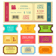 Set of Movie Ticket
