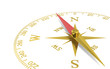 Illustration: Direction. Abstract Perspective view of a compass dial. Brass. Direction. Abstract Perspective view of a compass dial. Brass.