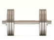 Metal Dumbbell isolated on White Background Metal Dumbbell isolated on White Background