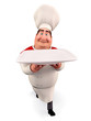 Chef walking with dish