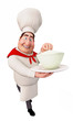 Chef with pot