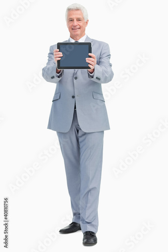 Photo: Boss showing a touch Pad screen Boss showing a touch Pad screen