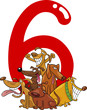 number six and 6 dogs