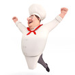 Chef with big jump