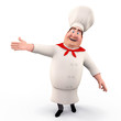Chef pointing towards blank