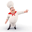 Chef pointing towards blank