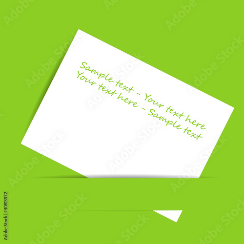 Vector: sample text - biglietto su sfondo verde sample text - biglietto su sfondo verde