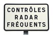 Panneau d'avertissement de contrôles radar